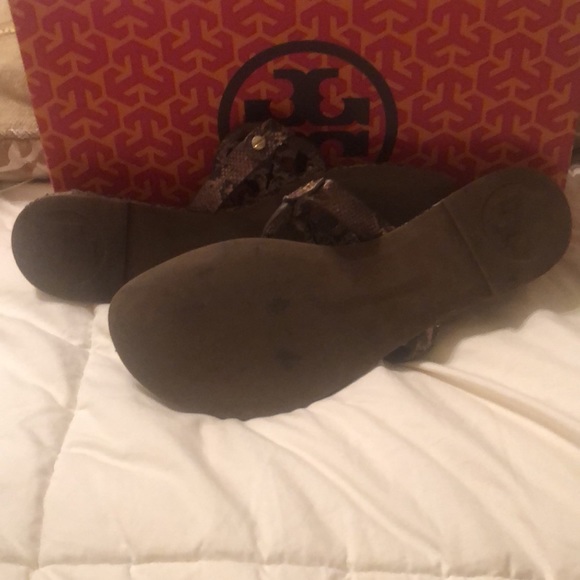 COPY - Tory Burch Miller Dora snake print sandals - Picture 2 of 4